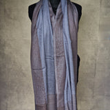 Warm Paisley Weave Kashmiri Pashmina Scarf - Grey Chateau