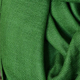 Green Handspun Yak Wool Stole – Fine Weave, Raw Edge, Pure Craft - Baga Ethnik Living Default Title Accessories:Scarves & Wraps