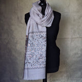 Quality Pashmina Cashmere Soft Kashmir Kani Stole - Petunia