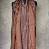 Stylish Paisley Weave Kashmiri Brown Pashmina - Dark Oak