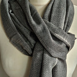 Luxury Diamond Weave Soft Kashmir Pashmina Stoles - Abalone Grey - Baga Ethnik Living