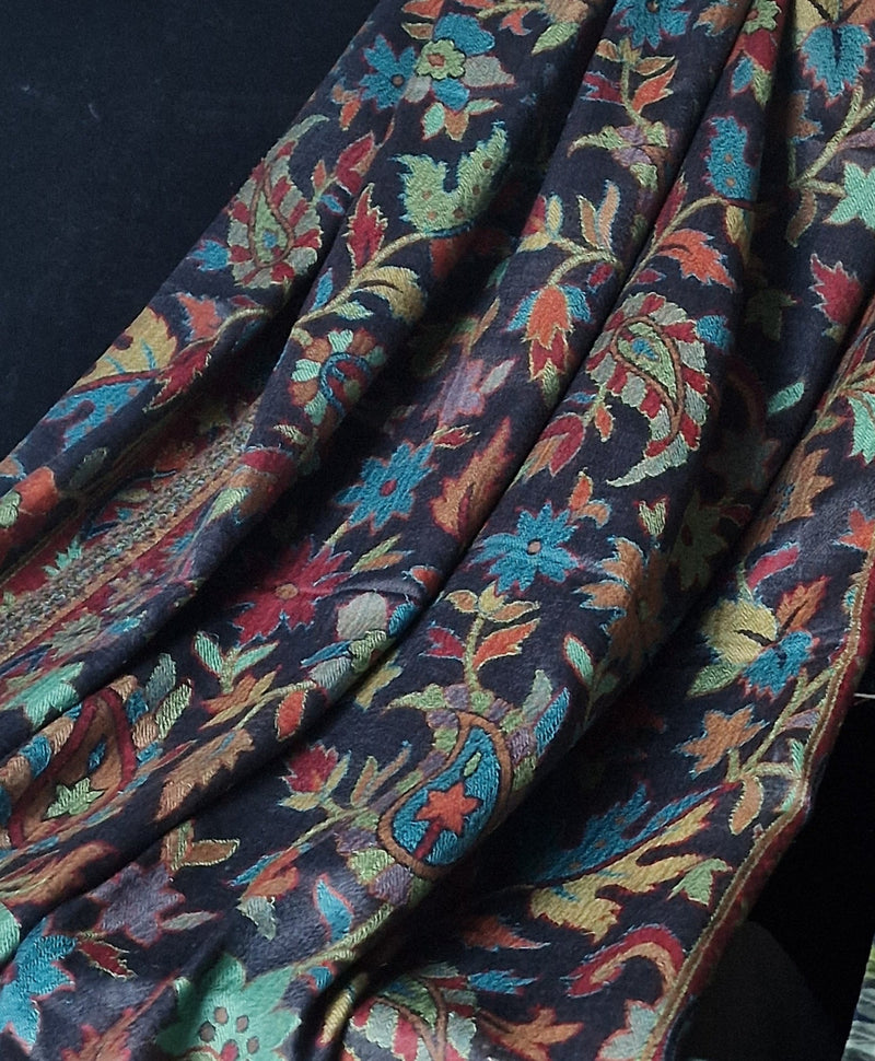 Authentic Handwoven Kani Stole Handcrafted Pashmina Wrap Timeless Artisan Elegance