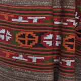 Almond Brown Yak Wool Shawl – Colourful Kullu Woven Border