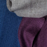 Luxury Kashmir Pure Ombré Pashmina Stole - Indigo and Violet