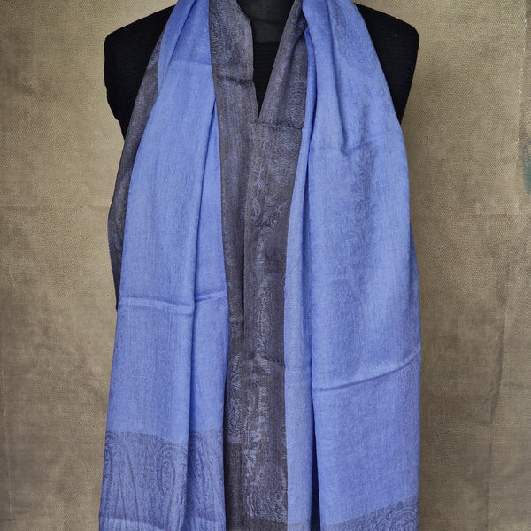 Luxury Soft Kashmir Pashmina Wool Stole Wrap – Pacific Blue