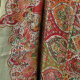 Moonlight Pashmina Shawl Two Tone Mughal border- Marigold New Collection!