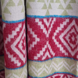 Oversized Himalayan Wool Shawl – Multicolour Tibetan Design