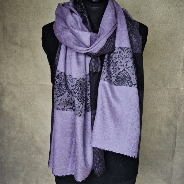 Beautiful Pashmina Luxury Soft Kashmir Stole - Pale Lilac