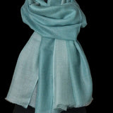 Delightful Ombre 100% Soft Kashmir Pashmina Cashmere Stole - Celeste Blue - Baga Ethnik Living Default Title Shawl