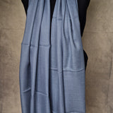 Diamond Weave Soft Kashmiri Pashmina Scarf - Cool Grey