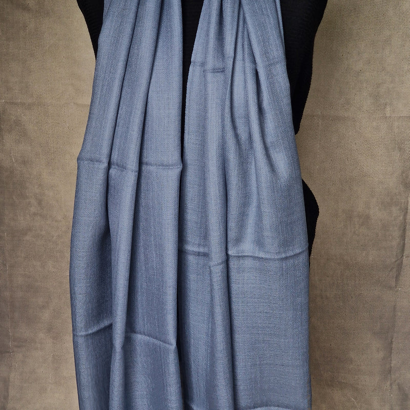 Diamond Weave Soft Kashmiri Pashmina Scarf - Cool Grey