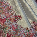Moonlight Pashmina Shawl Two Tone Mughal border- Marigold New Collection!