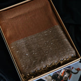 Sepia Brown Yak Wool Stole – Woven by Hand, Edged in Raw Wool