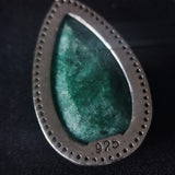 Raw Natural Emerald Gemstone Silver Sterling Pendant