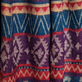 Colourful Himalayan Wool Wrap – Tibetan Handwoven Shawl with Tassels