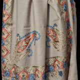 Wool Shawl with Intricate Aari-Style Border Embroidery - Toosh