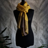 Bright Paisley Weave Pashmina Kashmiri Scarf - Clematis Yellow