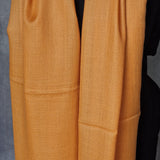 Kashmiri Diamond Weave Orange Pashmina Scarf - Pumpkin