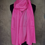 Luxury Soft Kashmir Pashmina Scarf Diamond Weave - Hot Pink
