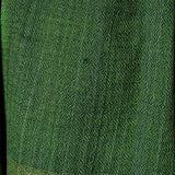 Fern Green Yak Wool Stole&nbsp;– Raw Border Tassel Wrap