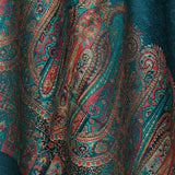 Pure Wool Paisley Palla Kani Stole – Teal