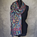 Authentic Handwoven Kani Stole Handcrafted Pashmina Wrap Timeless Artisan Elegance