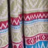 Oversized Himalayan Wool Shawl – Multicolour Tibetan Design
