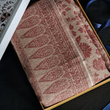 Fine Wool Ivory and Blush Reversible Pashmina Shawl – wedding gift