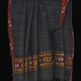 Authentic Yak Wool Wrap – Black Shawl with Vibrant Kullu Border