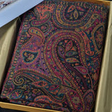 Pure Wool Kani Ethnic Weave Shawl – Black (Woolmark Certified)