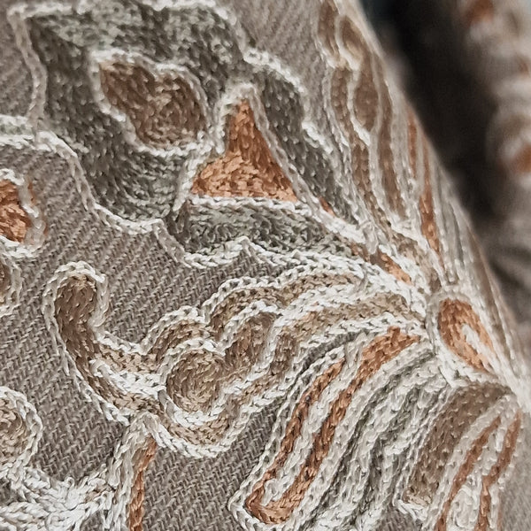 Luxury Pashmina Fine Wool Nalki Embroidery Stole