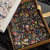 Paisley Kalamkari Black Silk Wool Stole