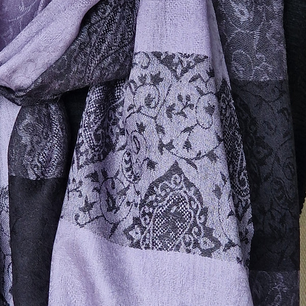 Beautiful Pashmina Luxury Soft Kashmir Stole - Pale Lilac