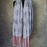 The Ultimate Choice in Luxury Soft Kashmir Kani White Pashmina Stoles - Azalea