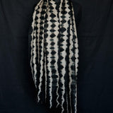 Luxury Handcrafted Tie-Dyed Kashmiri Pashmina Shawl - Hollyhock Black