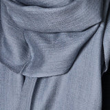 Diamond Weave Soft Kashmiri Pashmina Scarf - Cool Grey