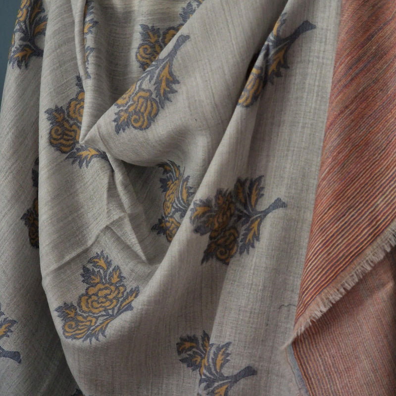 The Ultimate Choice in Luxury Soft Kashmir Kani Pashmina Stoles - Azalea - Baga Ethnik Living