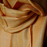 Kashmiri Diamond Weave Orange Pashmina Scarf - Pumpkin