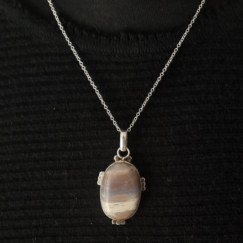 One-Of-A-Kind Striped Jasper 925 Sterling Silver Pendant