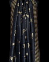 Twilight Reversible Shawl –Black & Gold Moonlight Design