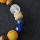 Tibetan Agate Dzi Bead Mixed Gemstone Handmade Himalayan Bracelet