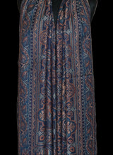 Royal Jamawar Mens Shawl – Navy Blue, Kani Style