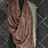 Royal Jamawar Men’s Kani Style Shawl – Tawny Beige