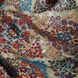 Twinlight Reversible Fine Wool Pashmina Shawl – Sangria Red Dholi Darbaar Floral Design