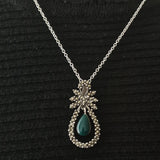 Handmade Detailed Green Jasper Marcasite Silver Sterling 925 Pendant