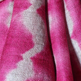 Authentic Kashmiri Pure Pashmina Shawl with Tie-Dye Design - Hibiscus Petal