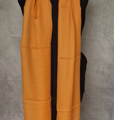 Kashmiri Diamond Weave Orange Pashmina Scarf - Pumpkin