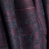 Pure Wool Self-Striped Shawl with Border Design – Warm, Soft & Elegant in deep maroon