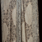 Kani-Style Woven Floral Luxury Pashmina Soft Stole – Cream & Black