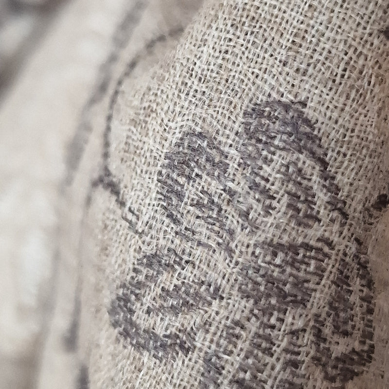 Kani-Style Woven Floral Luxury Pashmina Soft Stole – Cream & Black